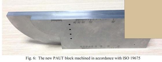 calibratura ultrasonica del blocchetto del rivelatore V1 del difetto di Olympus del cavo di 25mm