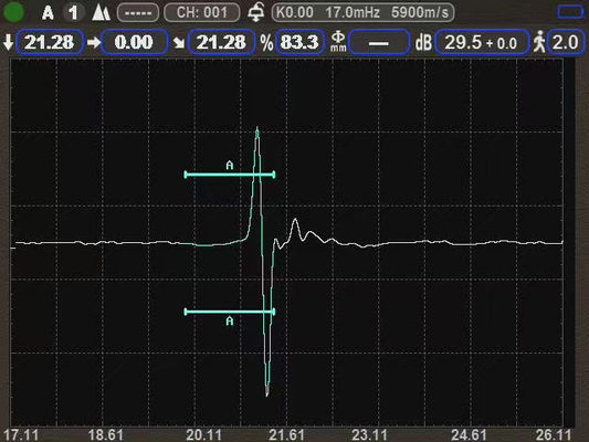 IP67 0,001 mm di alta risoluzione B Scansione a larga gamma 15000 mm di spessore ultrasonica