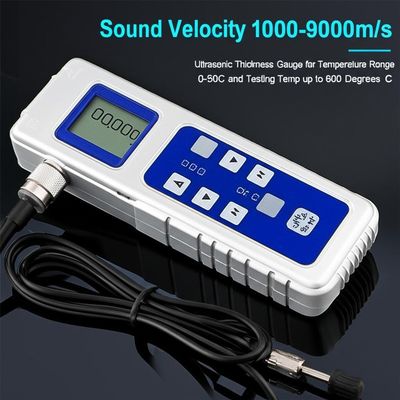 Misuratore di spessore ad ultrasuoni con intervallo di temperatura 0-50C Intervallo di misurazione da 0,75 mm a 300 mm e profondità di prova 120 mm